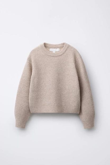 HEAVY KNIT JUMPER - CAMEL