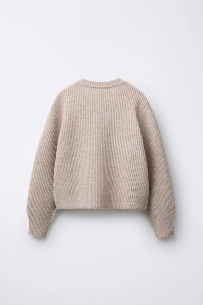 HEAVY KNIT JUMPER - CAMEL