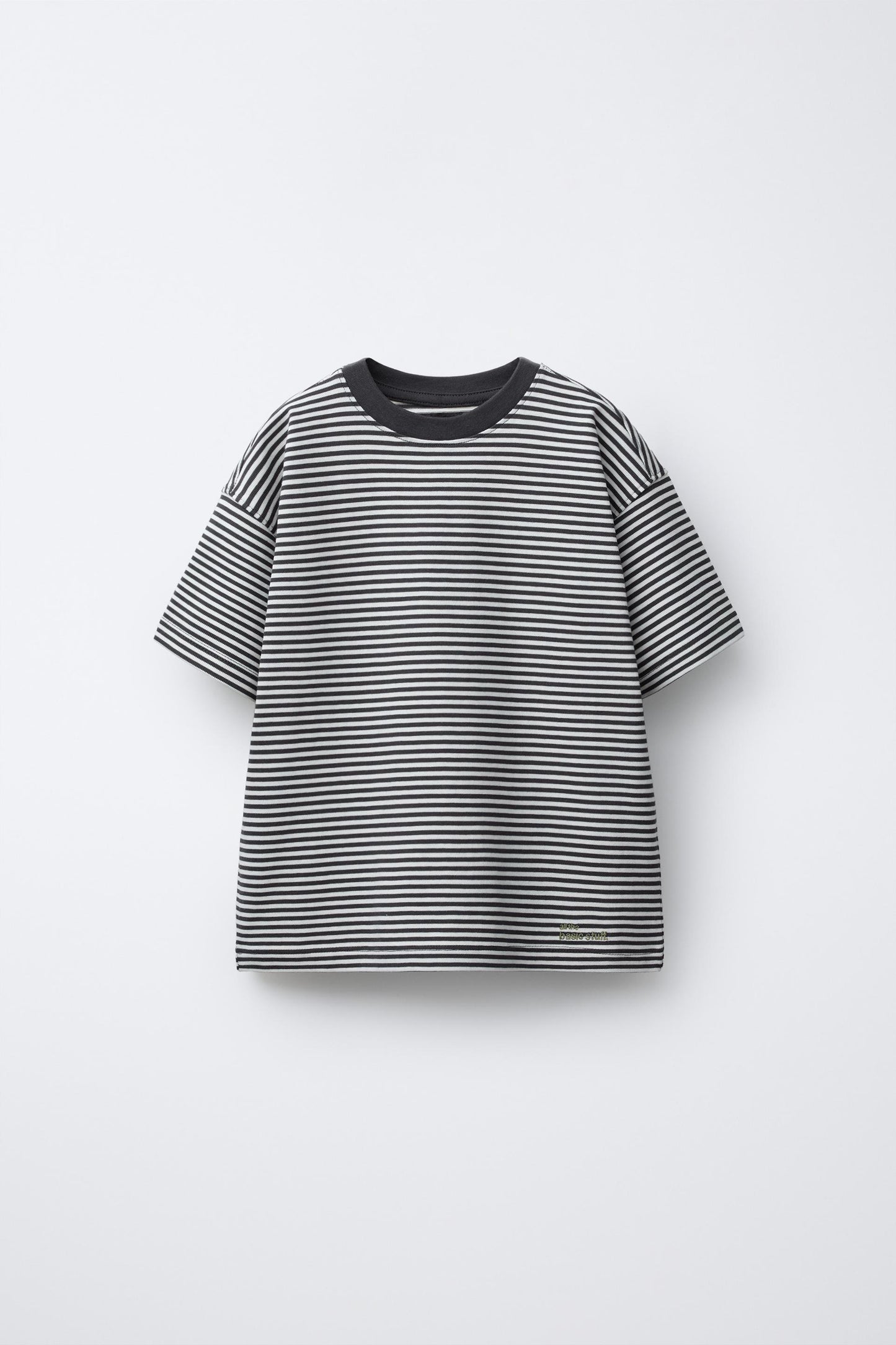 STRIPED SHORT SLEEVE - BLACK